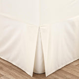 Easy-Iron Percale Pleated Fitted Valance Sheet Cream