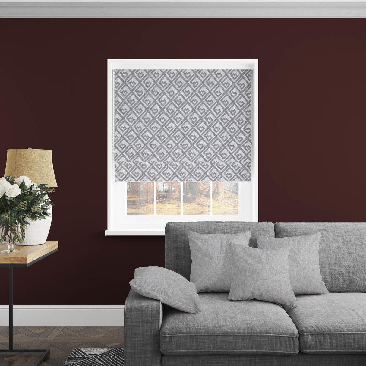 Izmir Grey Made To Measure Roman Blind