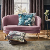 Anthea Floral Velour Cushion Pink