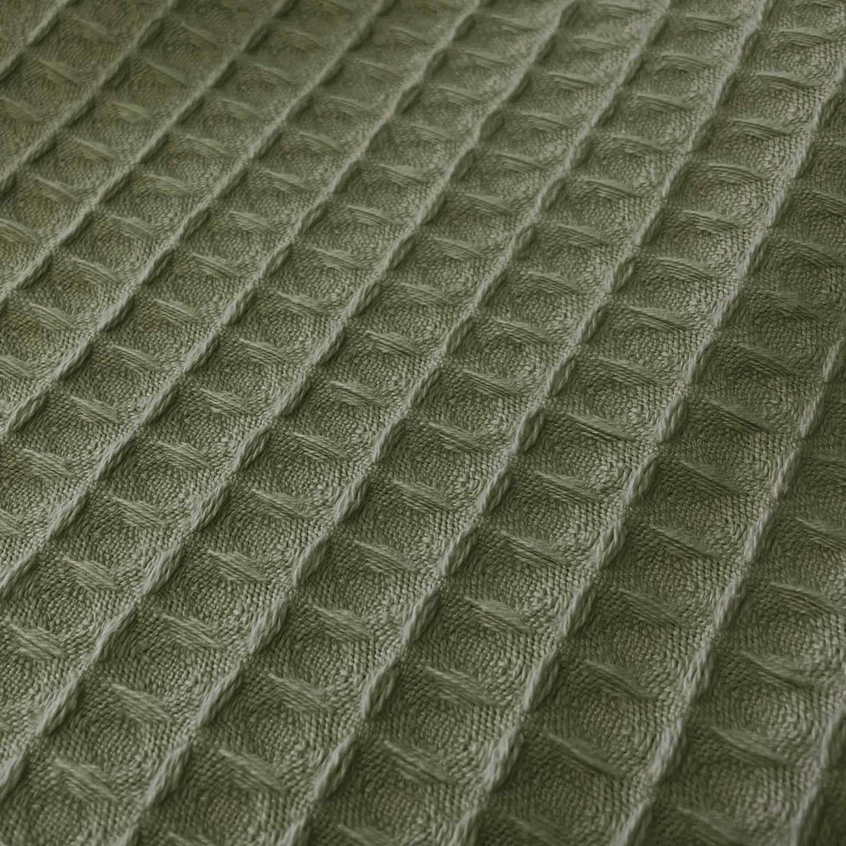 Premium Hotel Waffle Throw Khaki