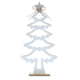 Tall White Wooden Christmas Tree