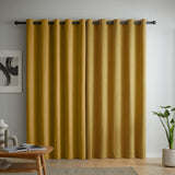 Wilson Velvet Blackout Thermal Eyelet Curtains Yellow