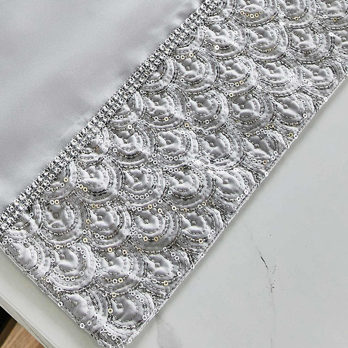 Deco Sequin Placemat 4 Pack Silver