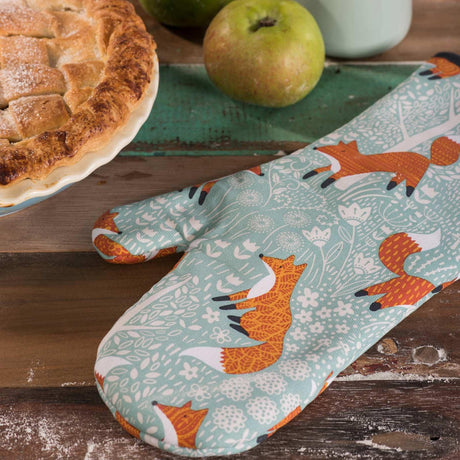 Foraging Fox Luxury Cotton Gauntlet Oven Mitt Oven Gloves Ulster Weavers   