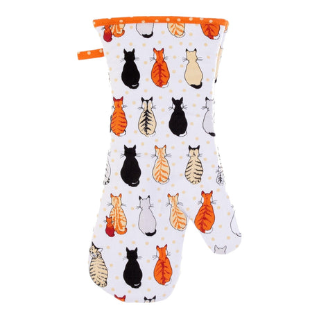 Cats in Waiting Luxury Cotton Gauntlet Oven Mitt Oven Gloves Ulster Weavers   