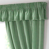 Gingham Tape Top Kitchen Pelmet Green