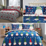 Gnome for Christmas Flannelette Duvet Cover Set