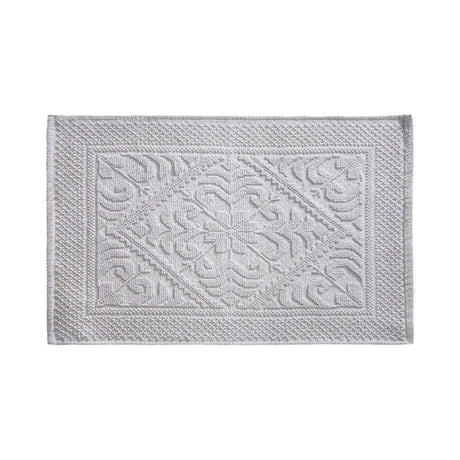 Country House Jacquard Bath Mat Grey Bath Mat Allure   