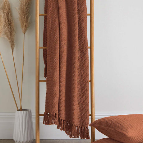 Hayden 100% Recycled Cotton Throw Terracotta 130x180cm