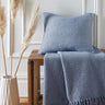 Hayden Recycled Cotton Blue Cushion Cover