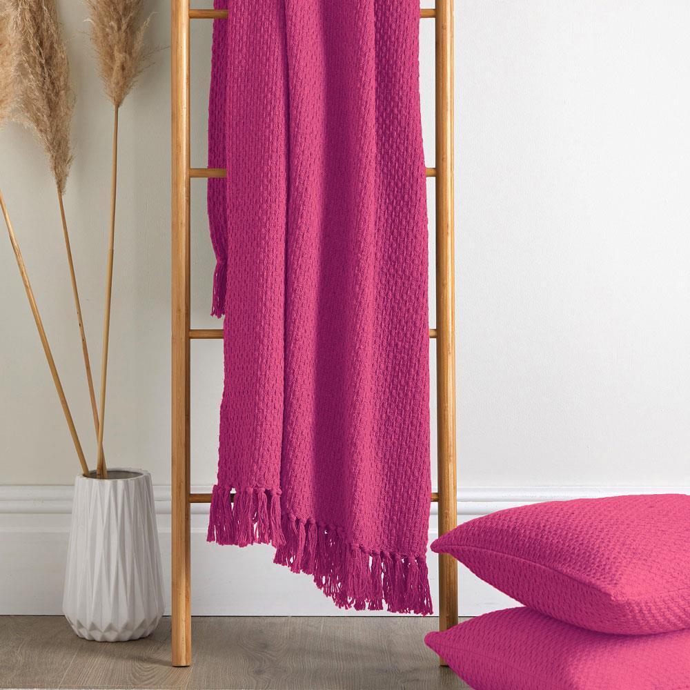 Hayden Recycled Cotton Throw Pink 130x180cm