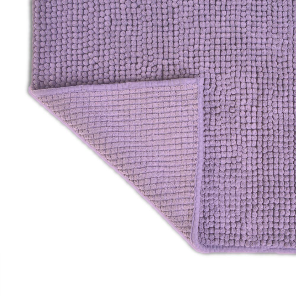 Chenille Bobble Bath Mat Heather