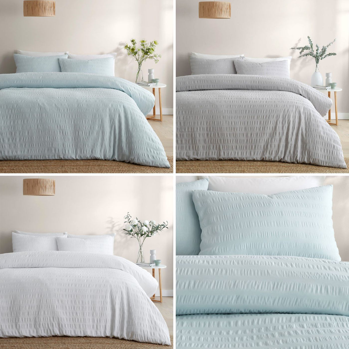 Honley Seersucker Duvet Cover Set