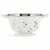 Ivory Stainless Steel Hearts Colander