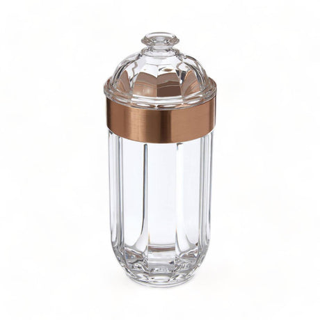 Large Rose Gold Acrylic Canister