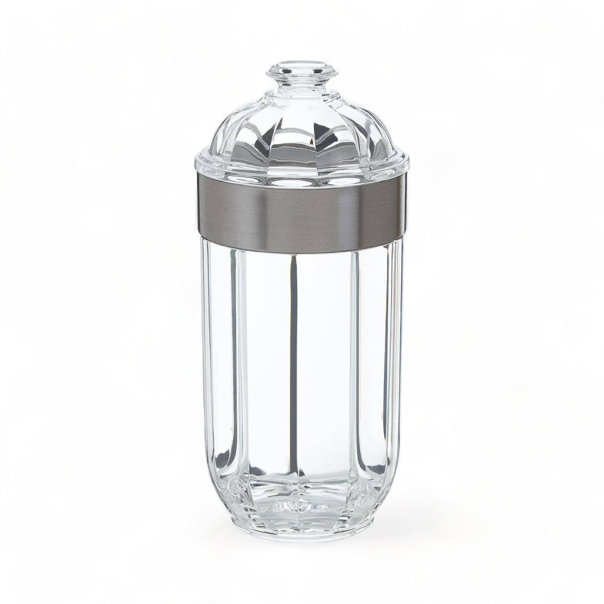 Large Silver Acrylic Canister