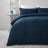 Lindly Waffle Navy Duvet Cover Set