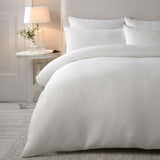 Lindly Waffle White Duvet Cover Set