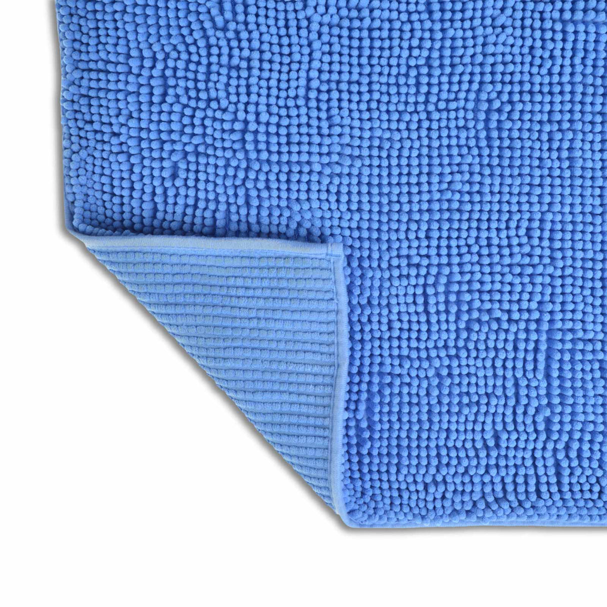 Chenille Bobble Bath Mat Blue