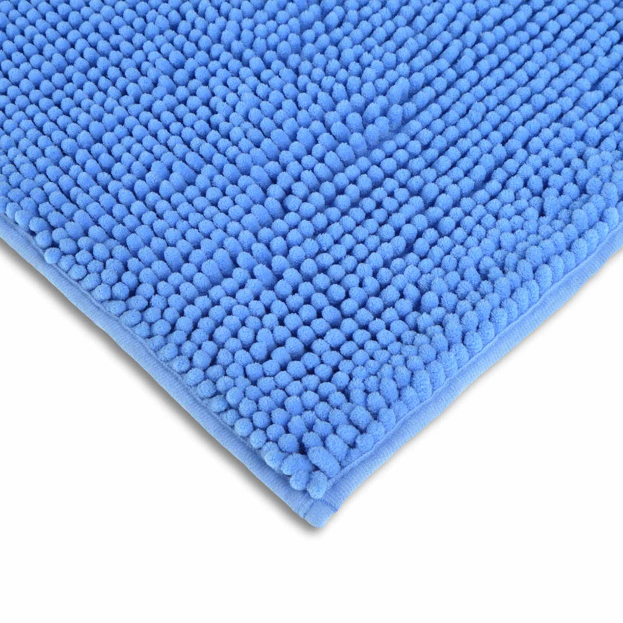 Chenille Bobble Bath Mat Blue