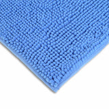 Chenille Bobble Bath Mat Blue