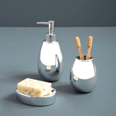 Magpie Silver 3 Piece Bathroom Set