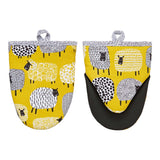 Dotty Sheep Luxury Neoprene Micro Mitts Set Oven Gloves Ulster Weavers   