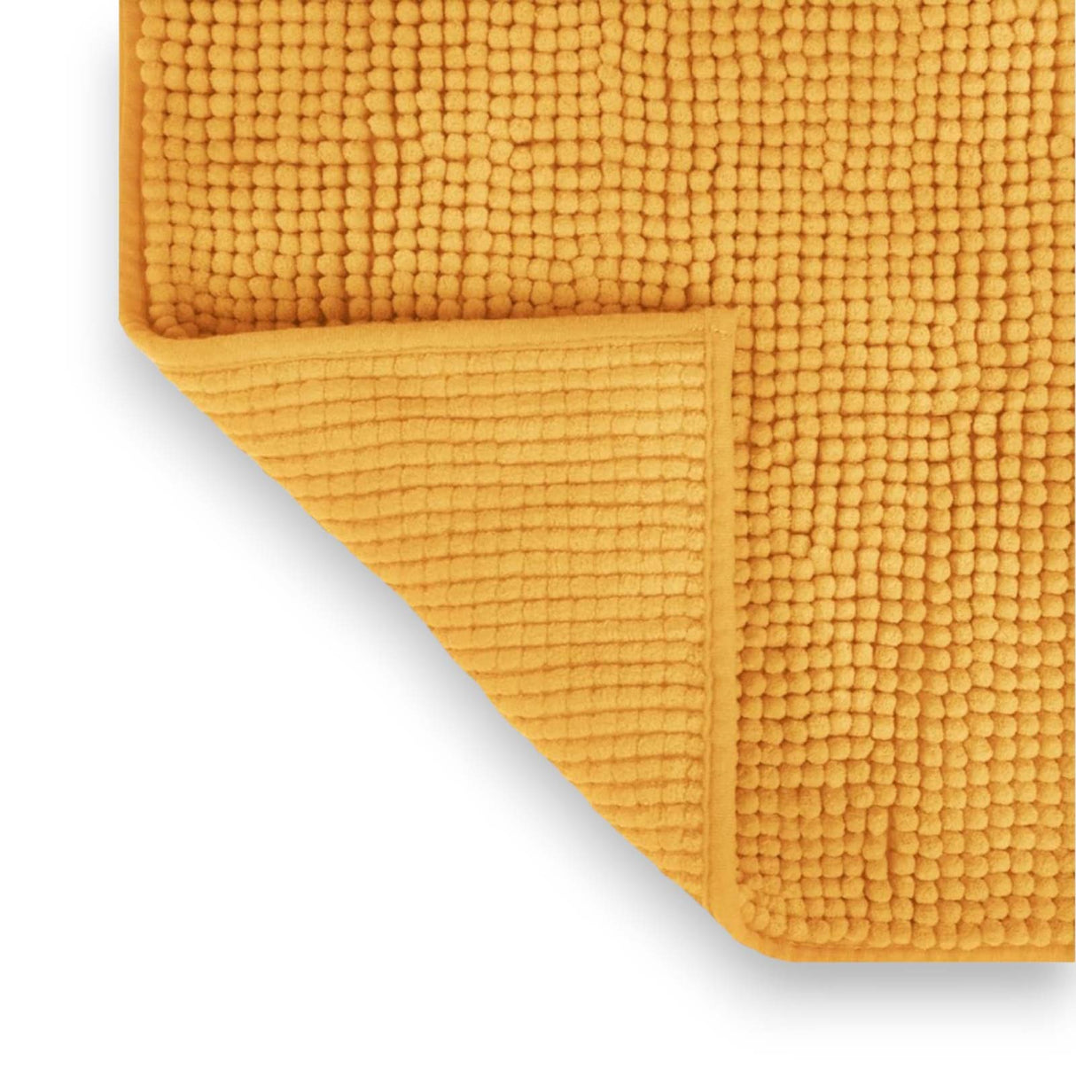 Chenille Bobble Bath Mat Mustard