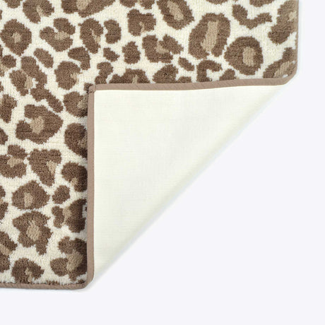 Leopard Print Bath Mat Natural Bath Mat Allure   