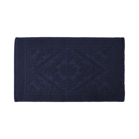 Country House Jacquard Bath Mat Navy Bath Mat Allure   