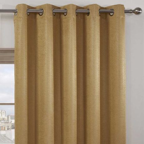 Ambiance Thermal Blackout Eyelet Curtains Ochre Eyelet Curtains Emma Barclay   