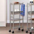 Nickel 4 Tier Kitchen Trolley