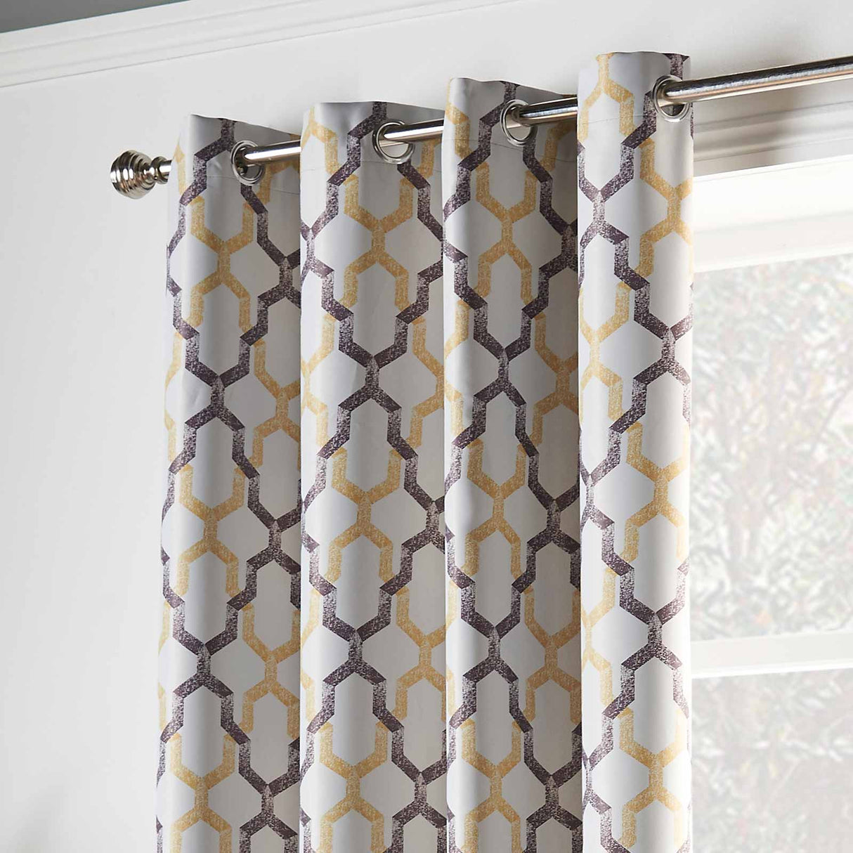 Georgia Blockout Eyelet Curtains Ochre Eyelet Curtains Alan Symonds   