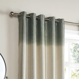 Ombre Strata Dim Out Eyelet Curtains Green