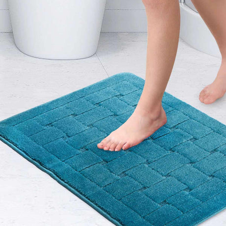 Orkney Bath Mat Aqua (Blue/Green) 45x75cm