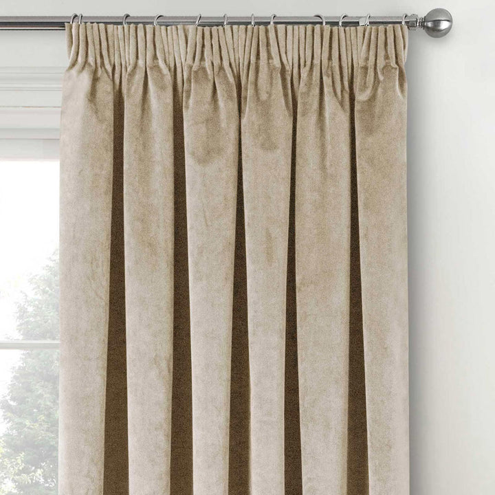 Oxford Velvet Blackout Door Curtain Cream Door Curtain Enhanced Living   