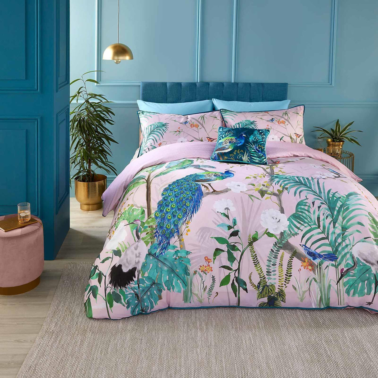 Peacock Jungle 500 Thread Count Duvet Cover Set