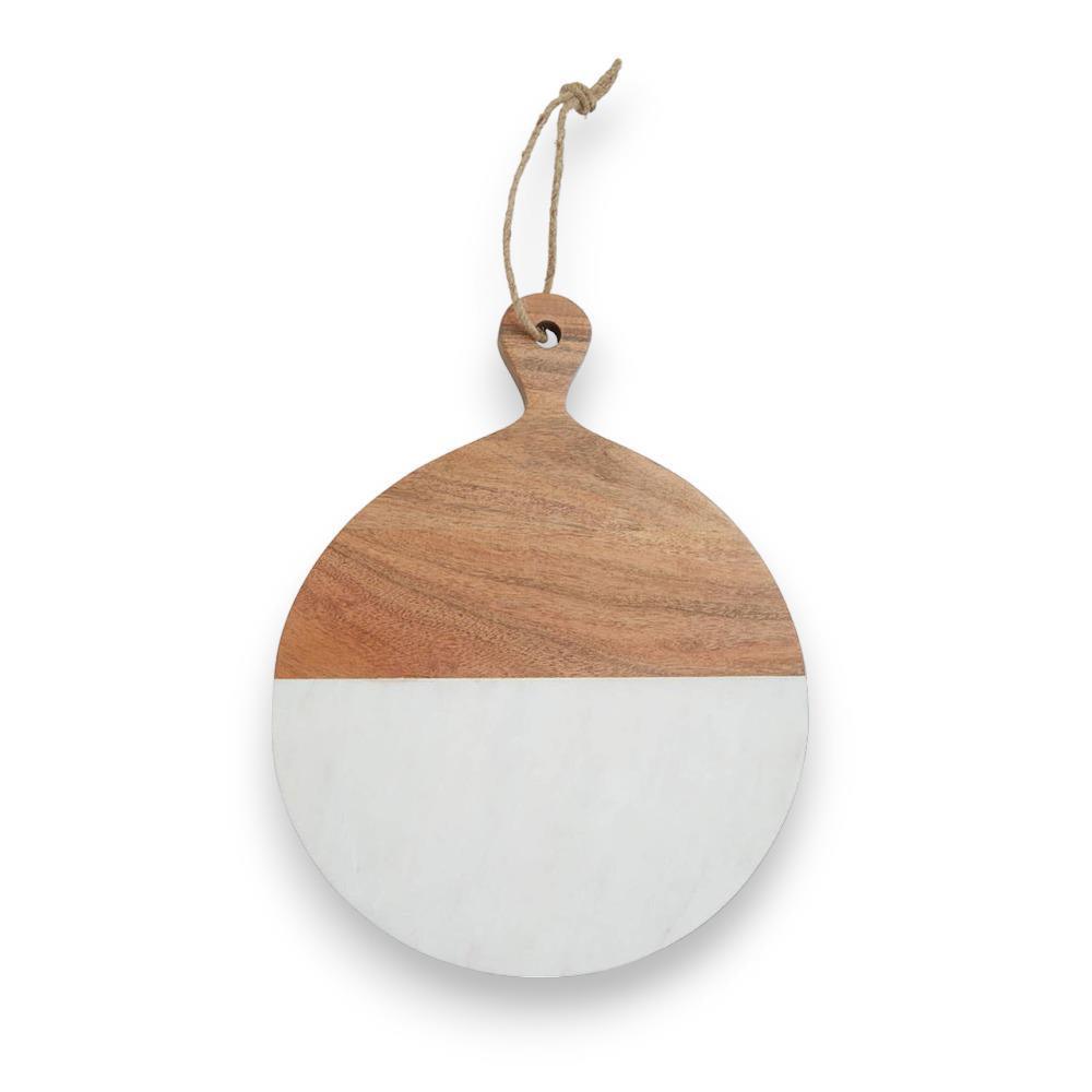 Petite Acacia + Marble Round Paddle Board