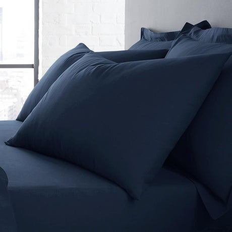 Plain Dye Pillowcases Navy