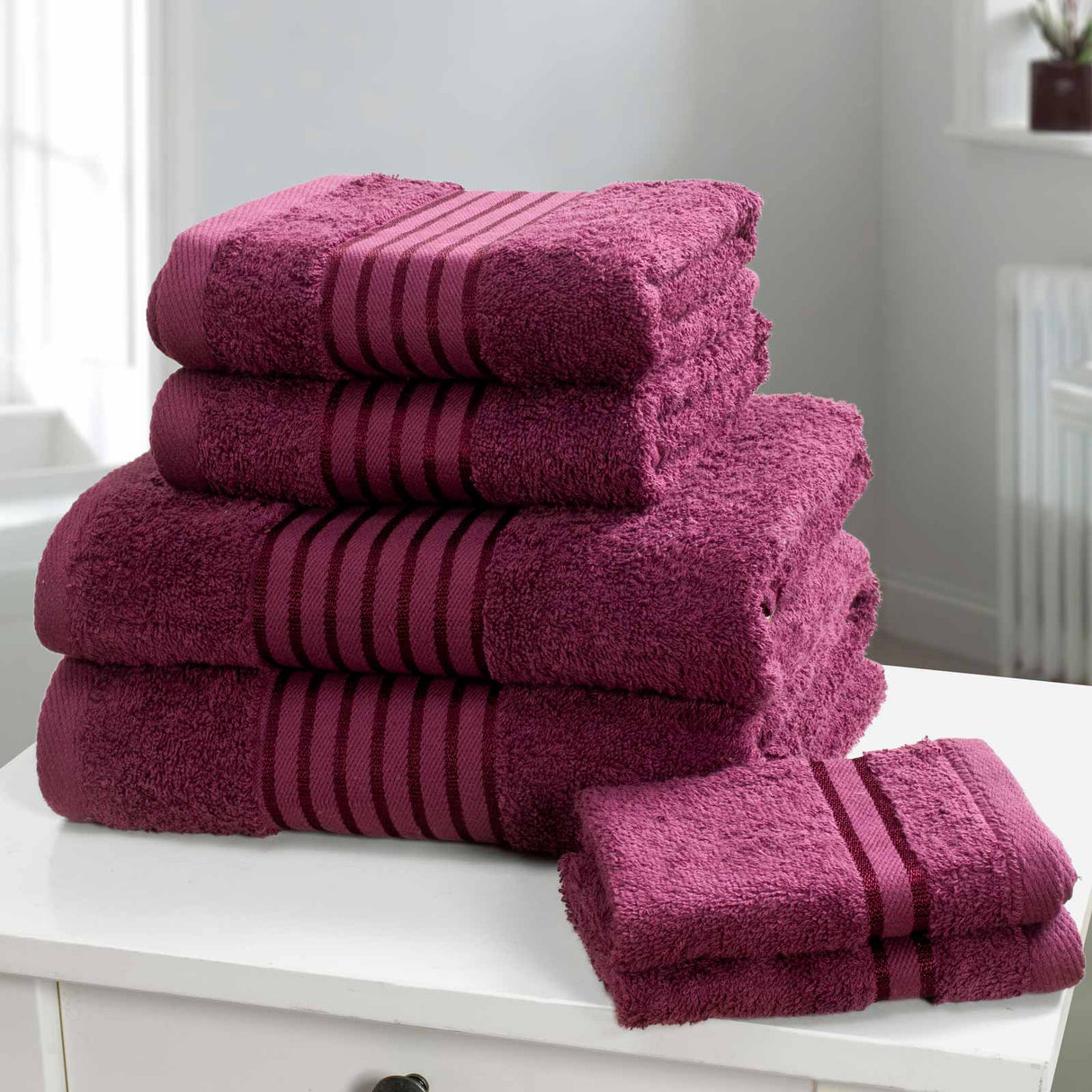 Windsor 6 Piece Towel Bale Plum