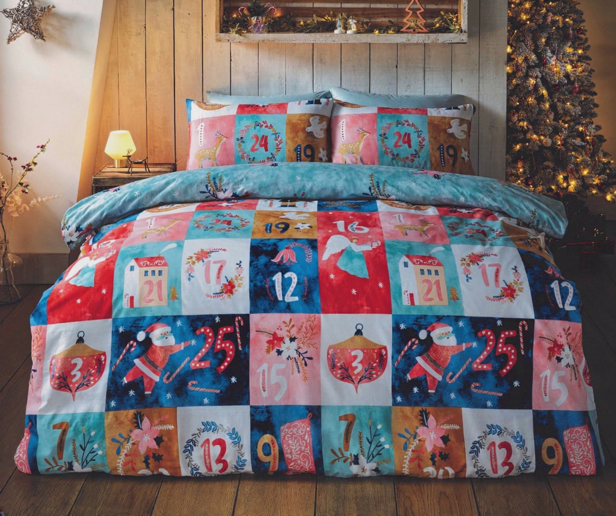 Christmas Advent Calendar Duvet Cover Set