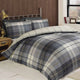 Lomond Check Flannelette Duvet Cover Set Blue