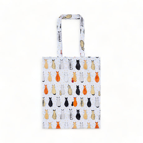 Cats in Waiting Medium PVC Tote Bag Totes & Shopping Bags Ulster Weavers   