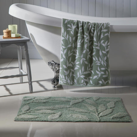 Sandringham Bath Mat Sage