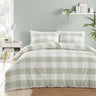 Seersucker Gingham Green Duvet Cover Set