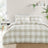 Seersucker Gingham Natural Duvet Cover Set