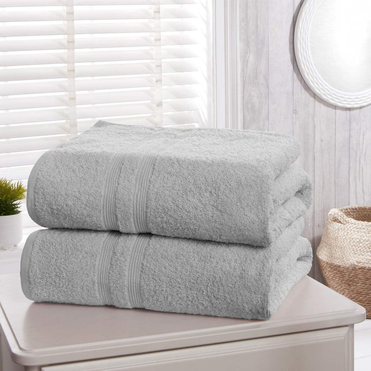 Camden Bath Sheet Pair Grey