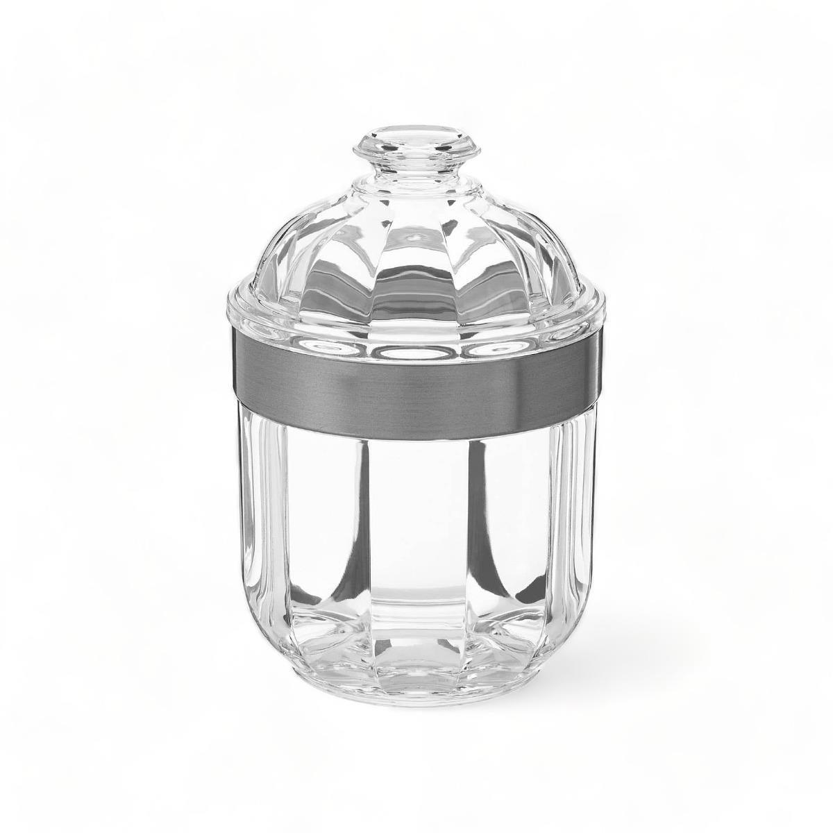 Small Silver Acrylic Canister