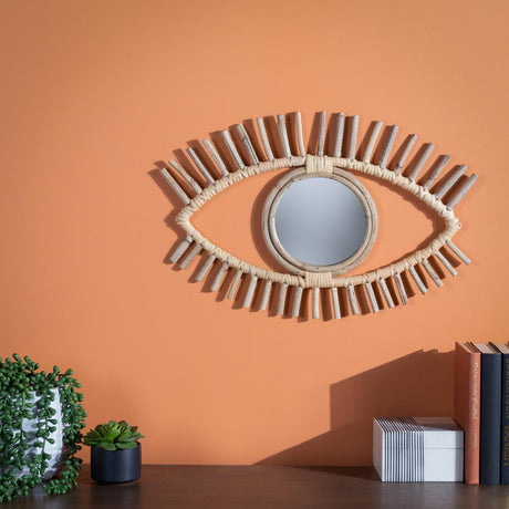 Smalley Rattan Eye Shaped Wall Mirror