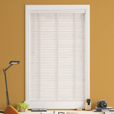 Starwood Faux Wood Allura Oak Made to Measure Venetian Blind with Arctic Tapes